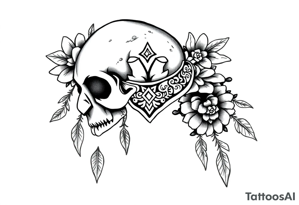 Chicano bandana tattoo idea