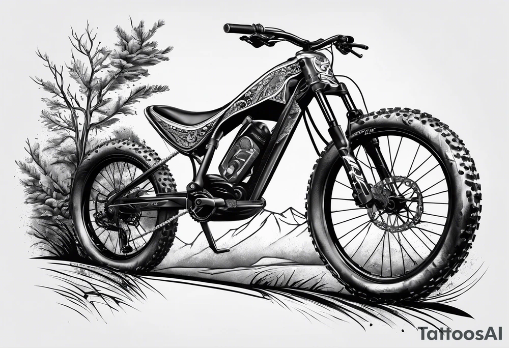 mountain bike tattoo idea