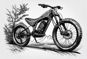 mountain bike tattoo idea