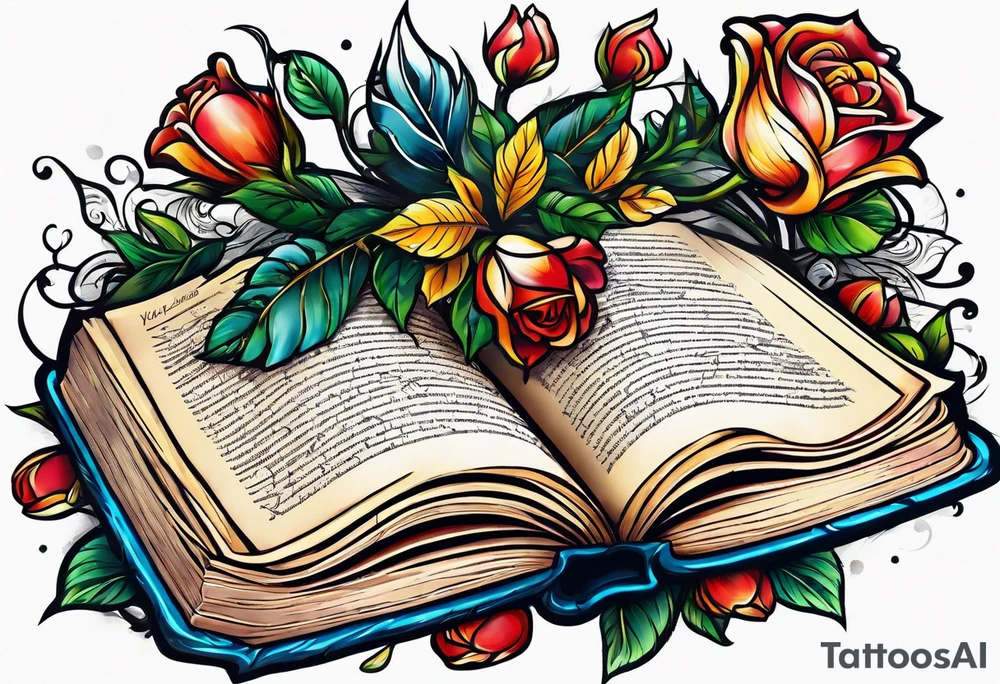 open book tattoo idea