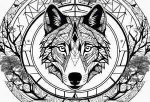 Wolf dna tree tattoo idea