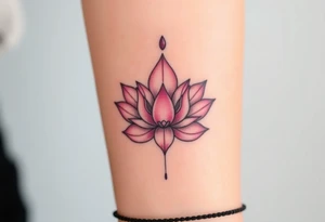 A lotus and orchid combination, blending Buddhist symbolism with the elegance of an orchid, in soft pastel tones tattoo idea