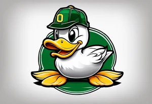 The university of Oregon duck mascot puddles tattoo idea