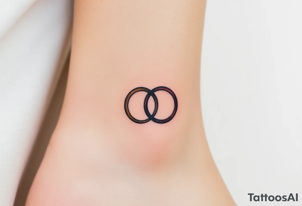 wedding rings tattoo with love tattoo idea