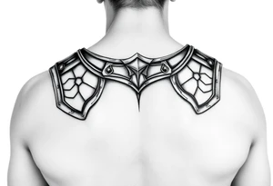 Shoulder plate armour tattoo idea