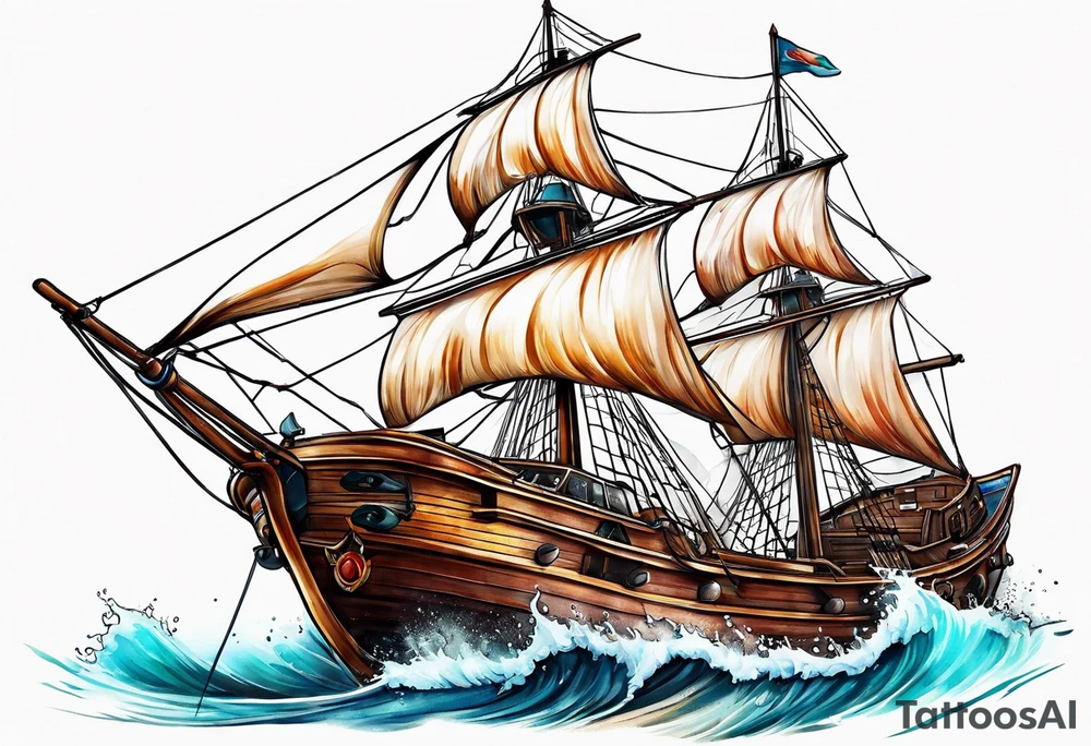 boat tattoo idea