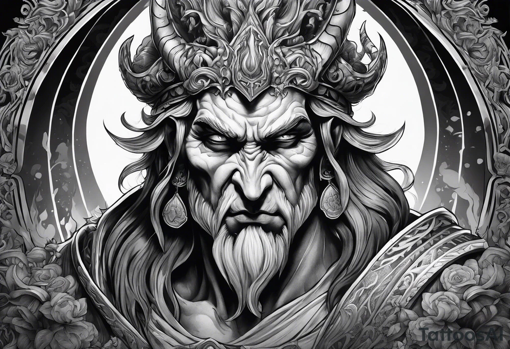 Hades in hell tattoo idea
