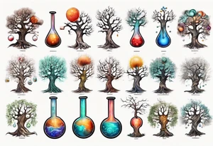 A chemistry tree tattoo idea