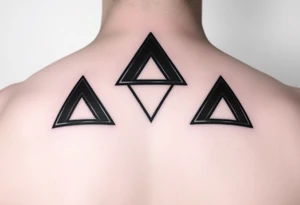 Simple three triangles tattoo idea