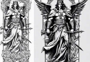 St michael sword tattoo idea