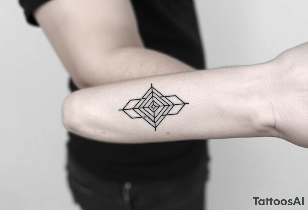 geometric lines tattoo idea