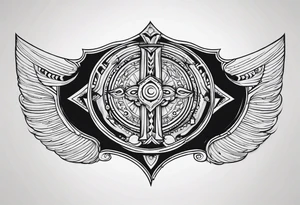 tears bouncing off shield held by warrior very simple tattoo idea