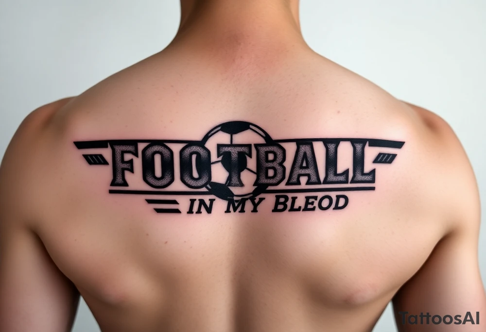 Football runs in my blood tattoo idea