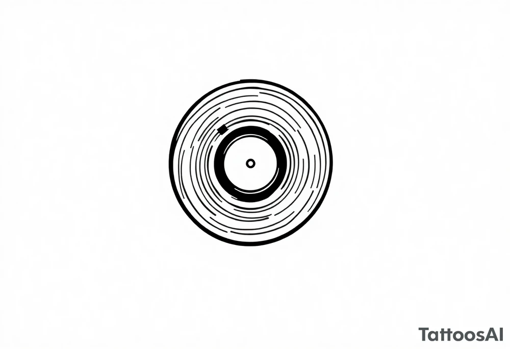 vinyl record tattoo idea