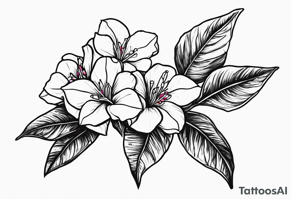 bouganvillia spray tattoo idea