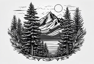 Douglas fir tattoo idea