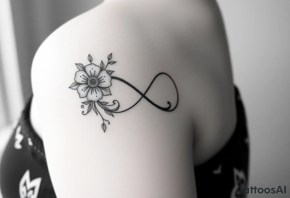 July December January birth flower infinity sign jayden maya tattoo idea