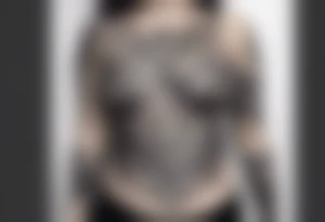 Underboob tattoo that follows the shape of the boob tattoo idea