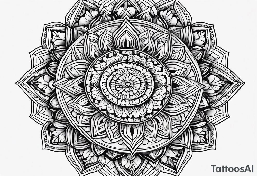 A mandala half sleeve tattoo idea