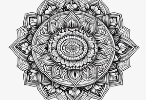 A mandala half sleeve tattoo idea