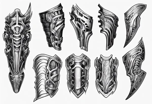 Leg armor tattoo idea
