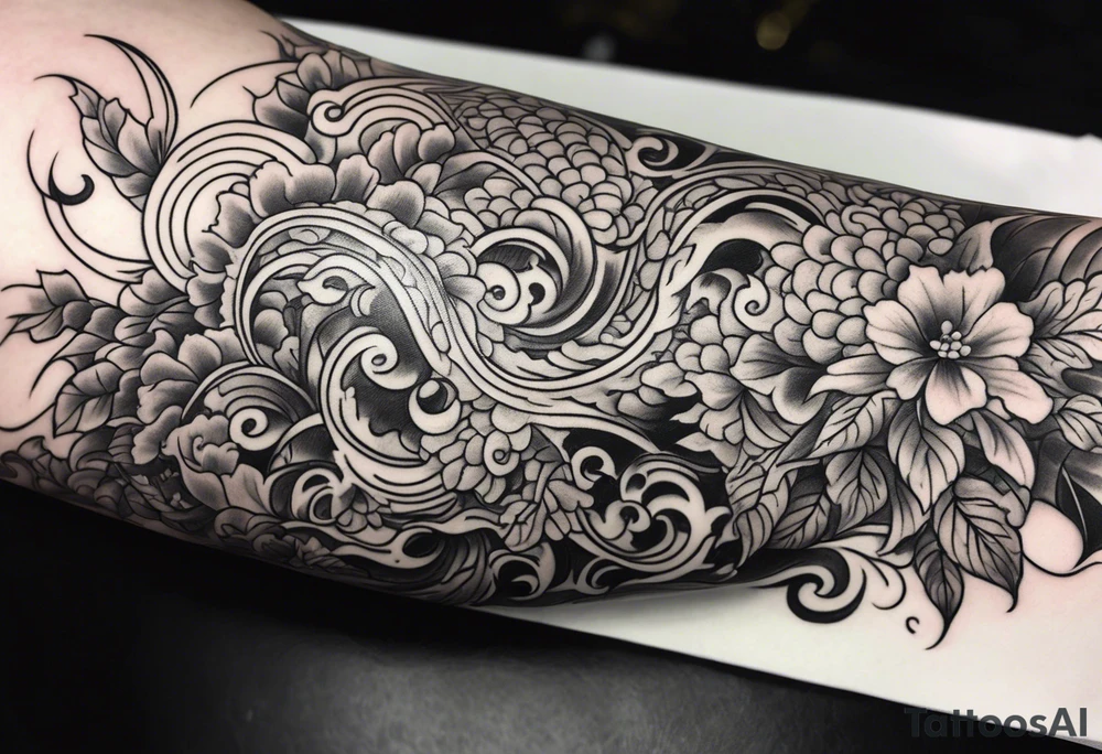 Vines crawling up the arm. tattoo idea