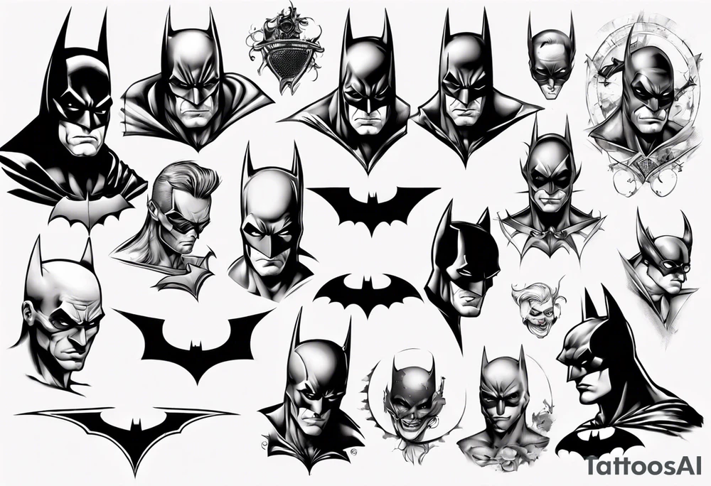 batman gotham sleeve tattoo idea