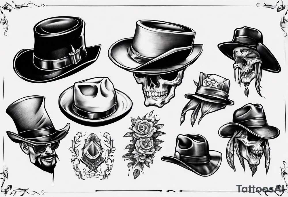 Mblack hat tattoo idea