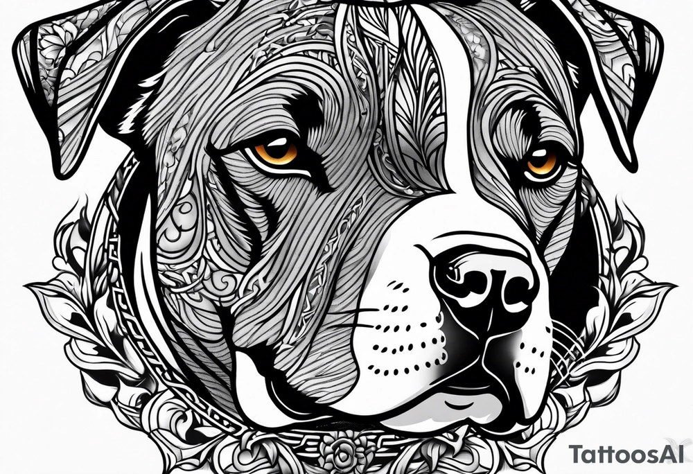 American staffordshire tattoo idea