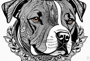 American staffordshire tattoo idea
