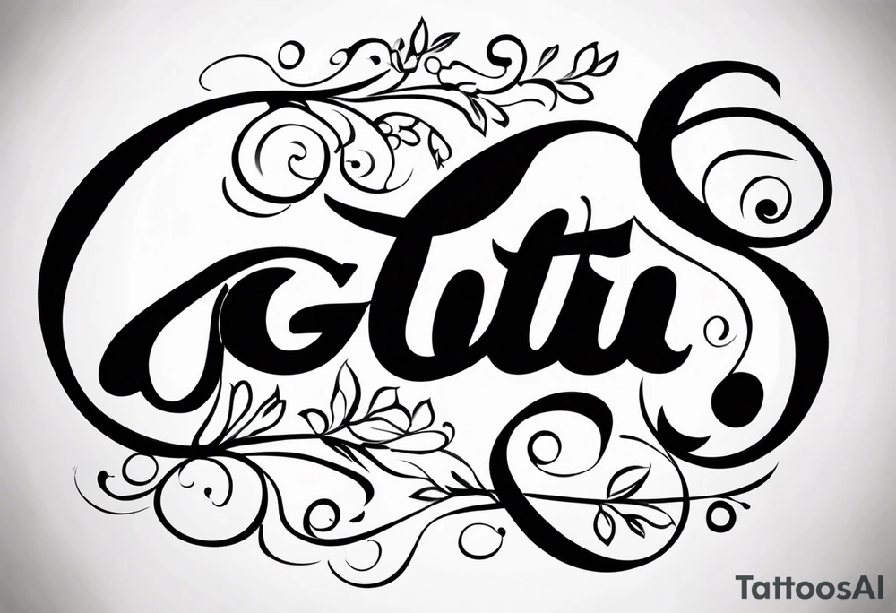 Giti cursive tattoo idea