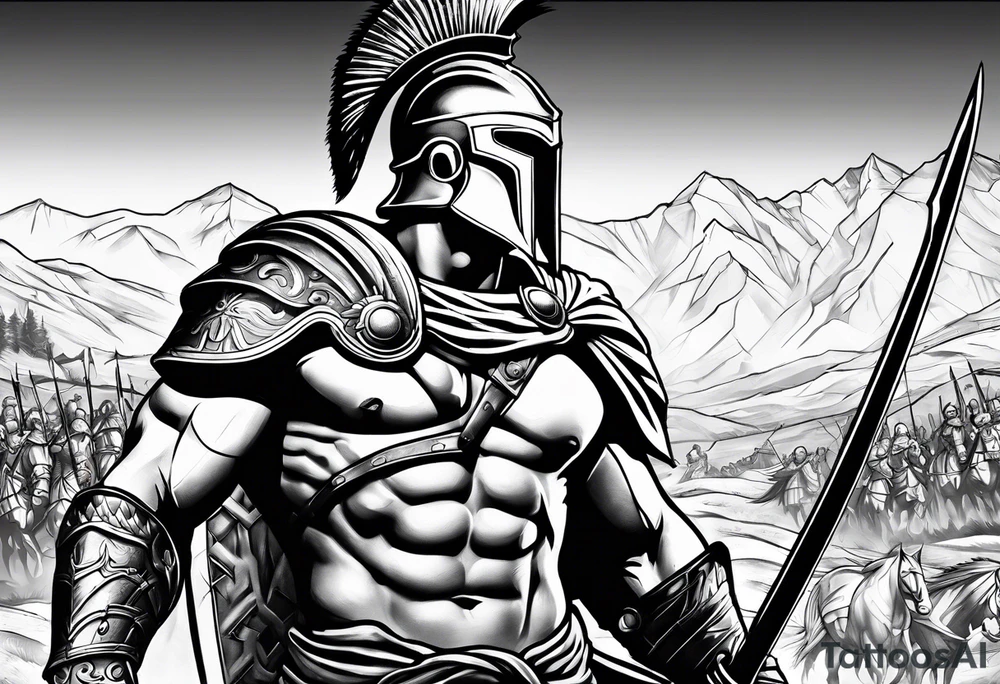 spartan warrior tattoo idea