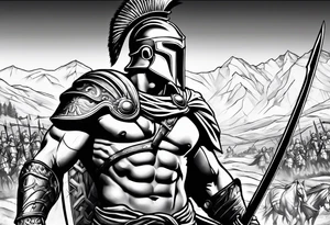spartan warrior tattoo idea