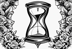 Dagger with hourglass blade and hourglass handle tattoo idea