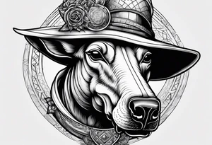 plague doctor, boar, bull, pitbull, snake tattoo idea