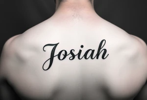 A baby memorial tattoo with the name Josiah tattoo idea