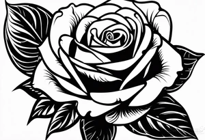 A rose with the name leticia under tattoo idea