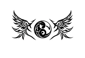 futebol, musica, Yin yang e dragão tattoo idea