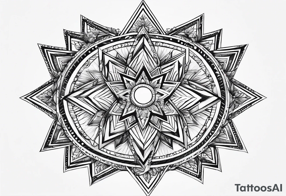 Simple guiding star tattoo on White Background tattoo idea
