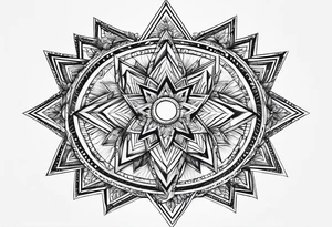 Simple guiding star tattoo on White Background tattoo idea
