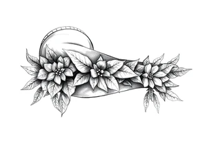 Anglo Saxon Arm band tattoo that incorporates nature tattoo idea