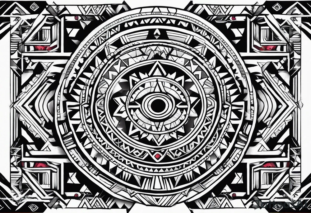 Simple Aztec tribal tattoo idea