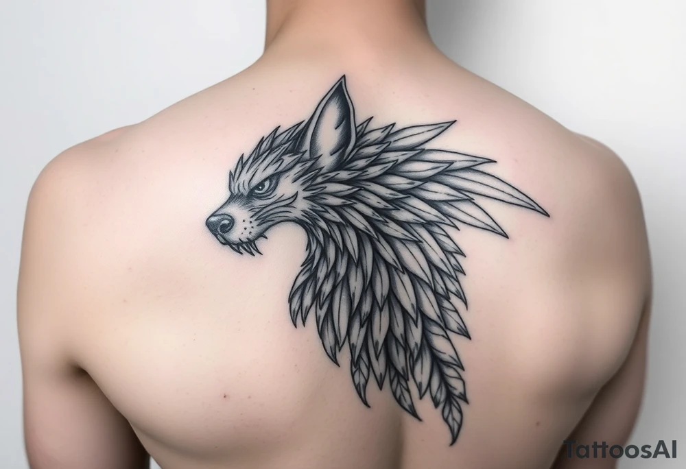 Freya nordycka bogini piękny tatuaż skrzydła klatka piersiowa pomysł tattoo idea