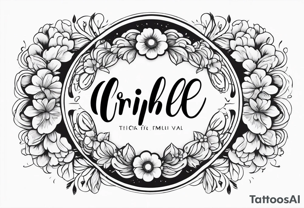 circle vignette frame surrounded by floral clouds tattoo idea circle vignette frame surrounded by floral clouds tattoo idea