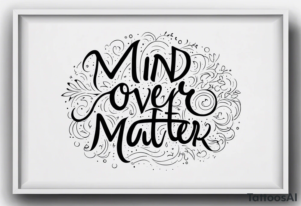mind over matter, minimalist tattoo idea