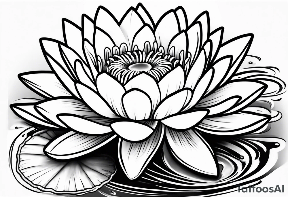 Water lily bouquet tattoo idea