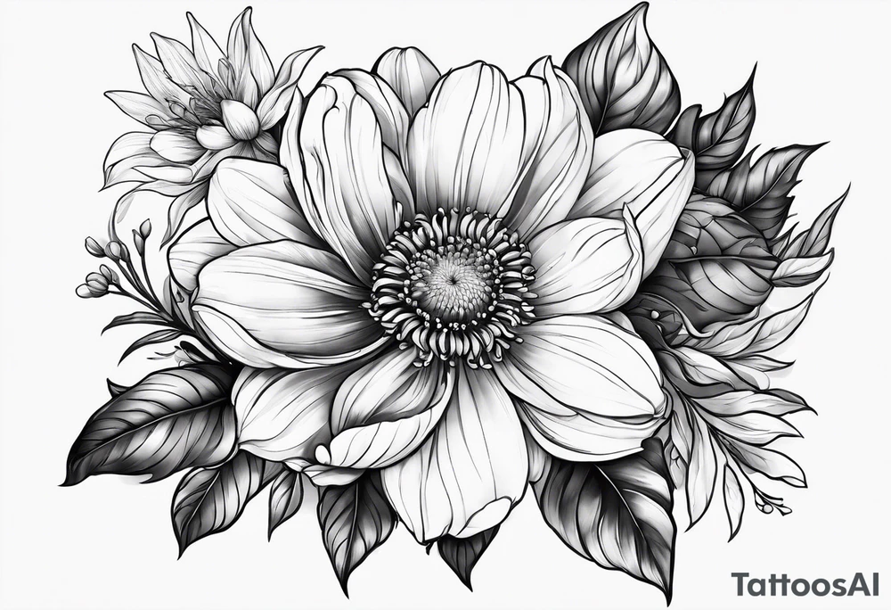 Birth flower for july tattoo idea