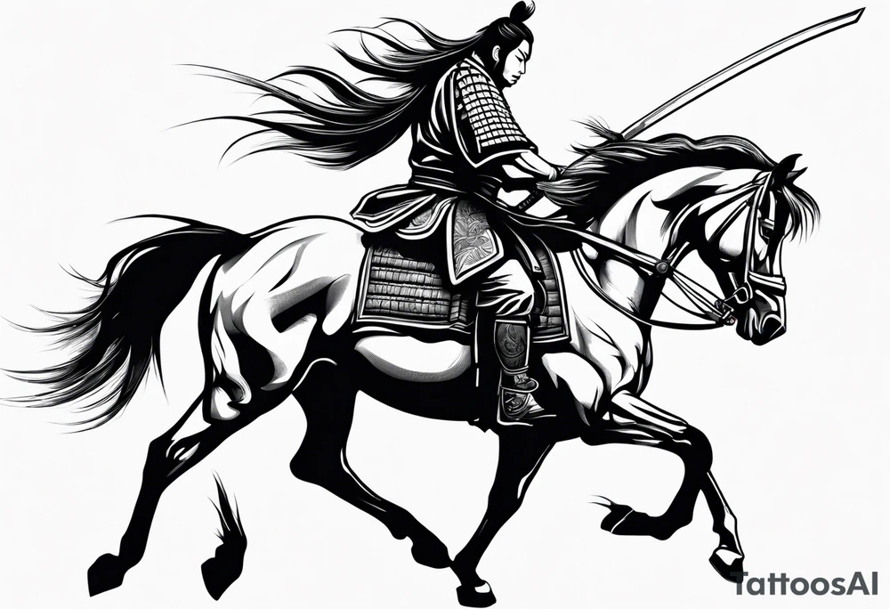 Horse samurai tattoo idea
