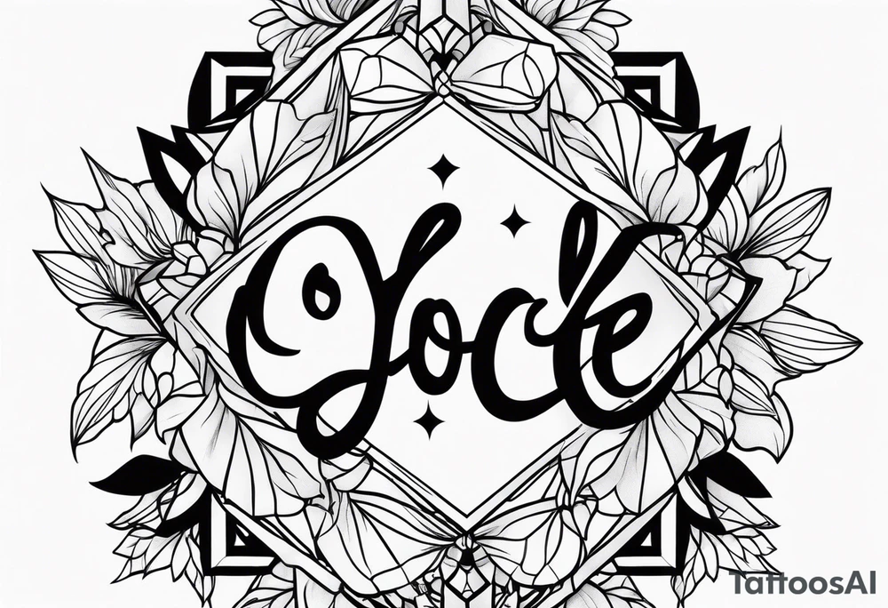 Delicate name Joyce tattoo idea