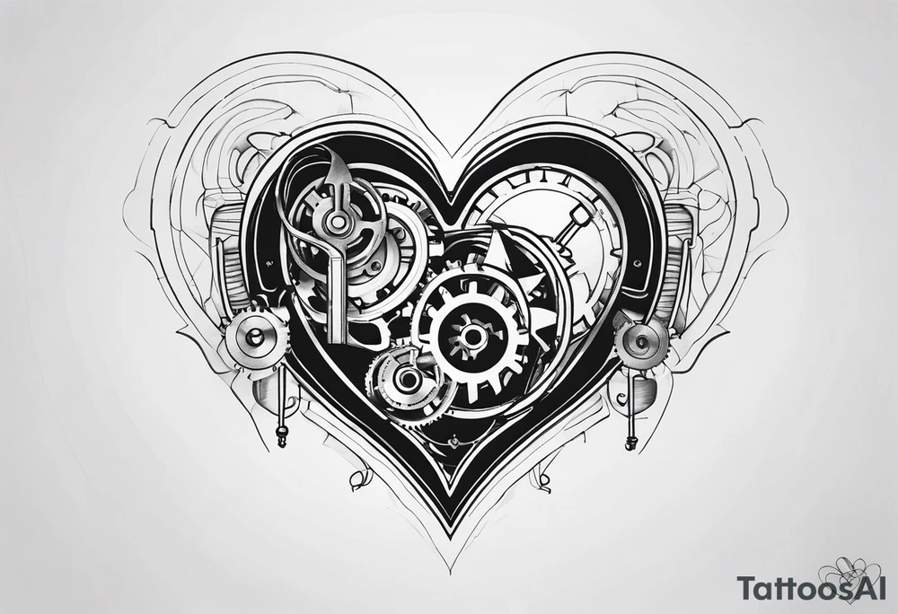 Mechanical Heart tattoo idea